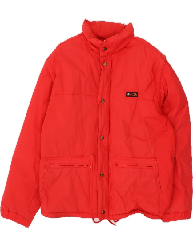 Men's Coats for AutumnVINTAGE Mens Padded Jacket UK 40 Large Red Cotton