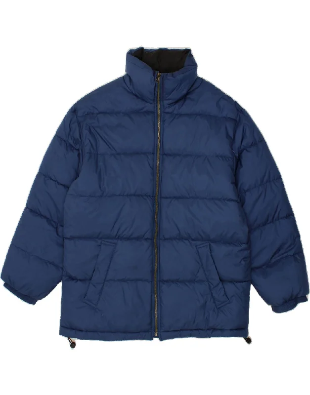 Men's Coats Made in ItalyVINTAGE Mens Padded Jacket UK 42 XL Blue Polyamide
