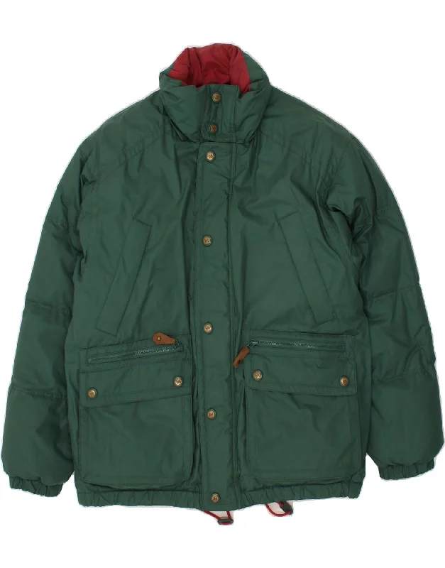 Men's Coats for Snowy WeatherVINTAGE Mens Reversible Padded Jacket IT 52 XL Green Colourblock Polyester Men's Coats for Snowy WeatherVINTAGE Mens Reversible Padded Jacket IT 52 XL Green Colourblock Polyester