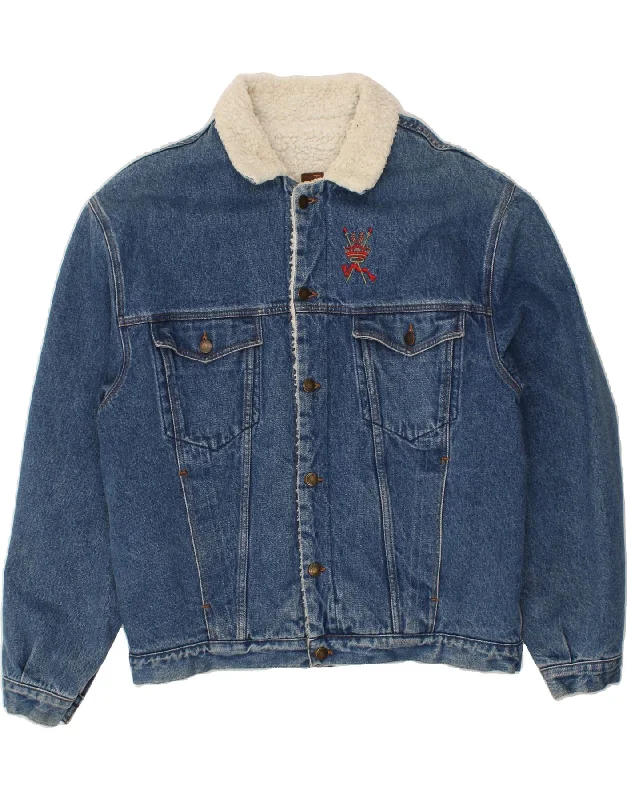 Men's Coats for Big and TallVINTAGE Mens Sherpa Denim Jacket UK 42 XL Blue