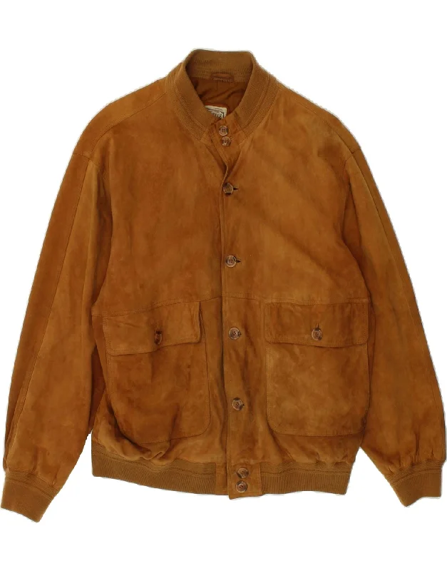 Men's Coats with Down InsulationVINTAGE Mens Suede Bomber Jacket IT 52 XL Brown Suede Men's Coats with Down InsulationVINTAGE Mens Suede Bomber Jacket IT 52 XL Brown Suede