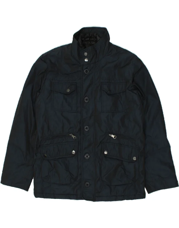 Men's Coats with LiningVINTAGE Mens Windbreaker Jacket UK 44 2XL Navy Blue Polyester Men's Coats with LiningVINTAGE Mens Windbreaker Jacket UK 44 2XL Navy Blue Polyester